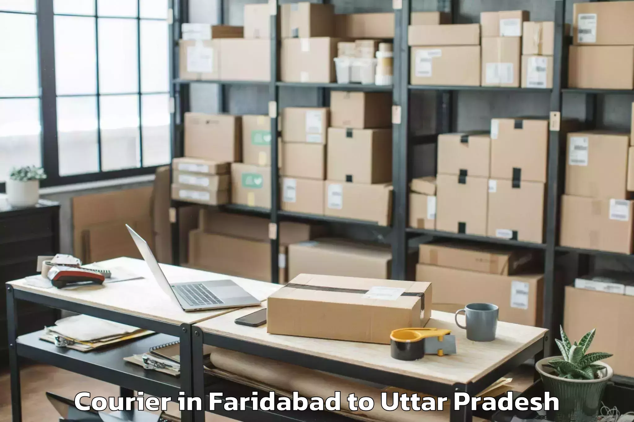 Easy Faridabad to Jasrana Courier Booking